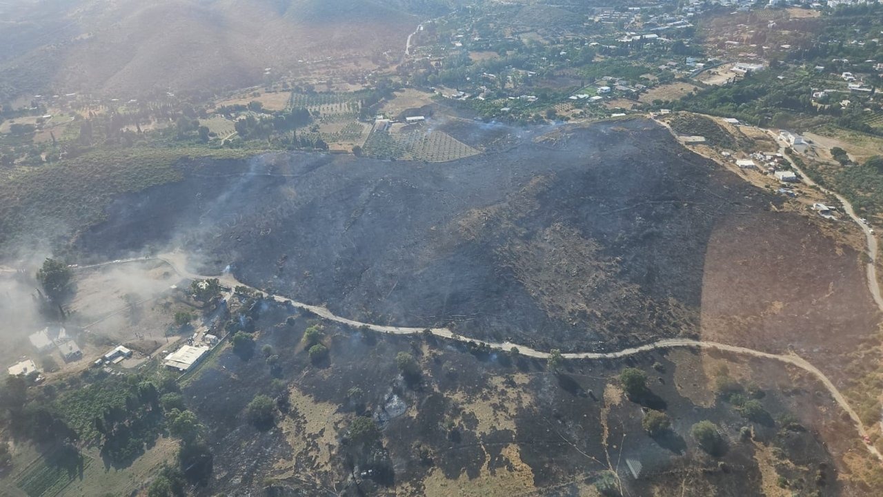 Bodrum’da makilik alanda çıkan yangın 3 saatte söndürüldü