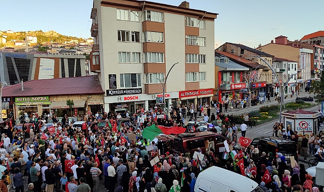 Bayburt'tan İsrail'in zulmüne haykırış