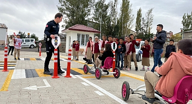 Aydıntepe'de miniklere trafik eğitimi