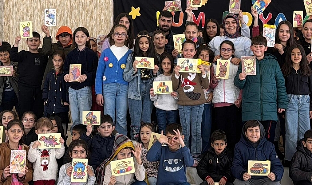 Demirözülü çocuklar kum boyama etkinliğinde bir araya geldi