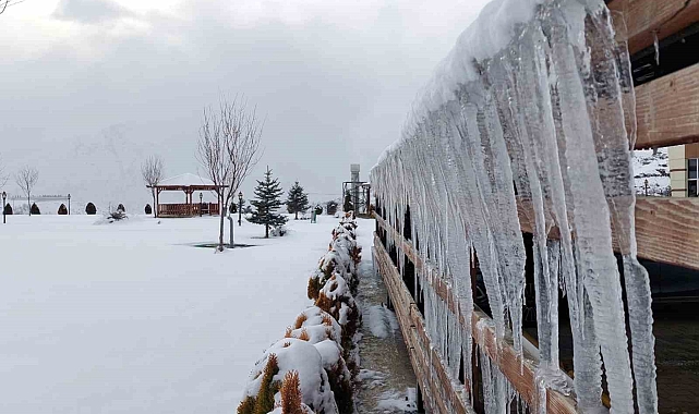 Gümüşhane'de hava buz kesti
