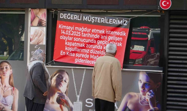 120 milyon lira vurgun yaptığı iddia edilen kuyumcu afişle mesaj verdi
