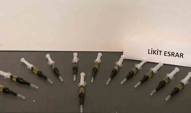 Samsun'da enjektöre çekili likit esrar ele geçirdi