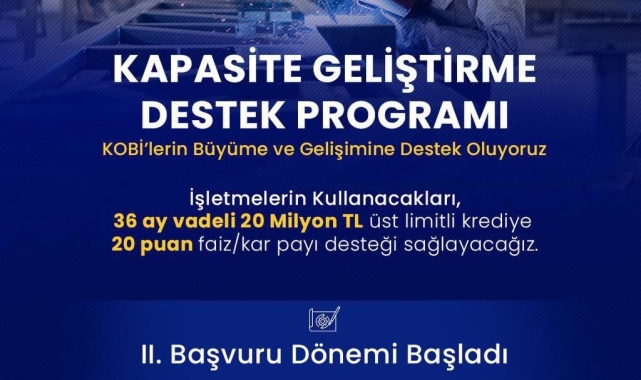 Bakan Kacır: "20 milyon lira üst limitli, 36 ay vadeli finansman için 20 puanlık faizkâr payı desteği sağlıyoruz"