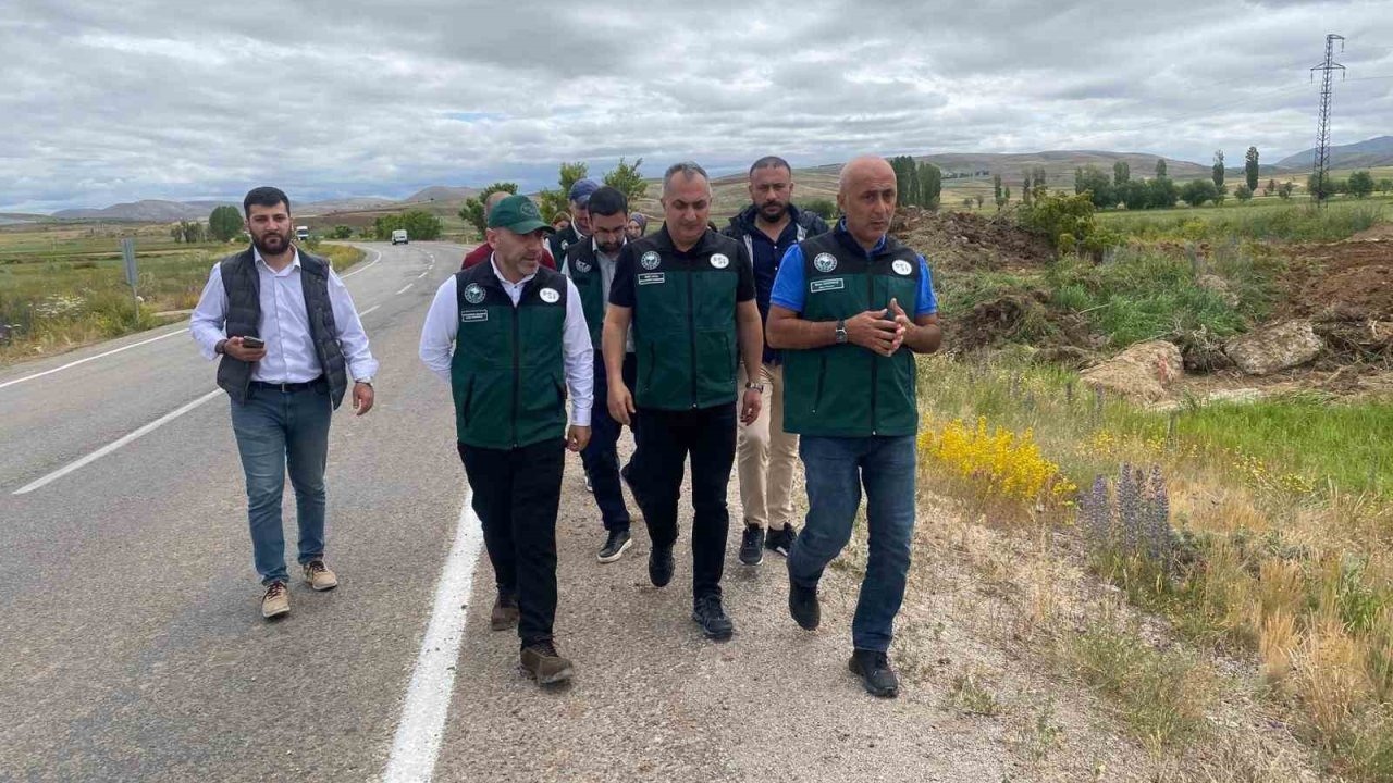 Bayburt Kırklartepe Barajı’nda devam eden çalışmalar incelendi