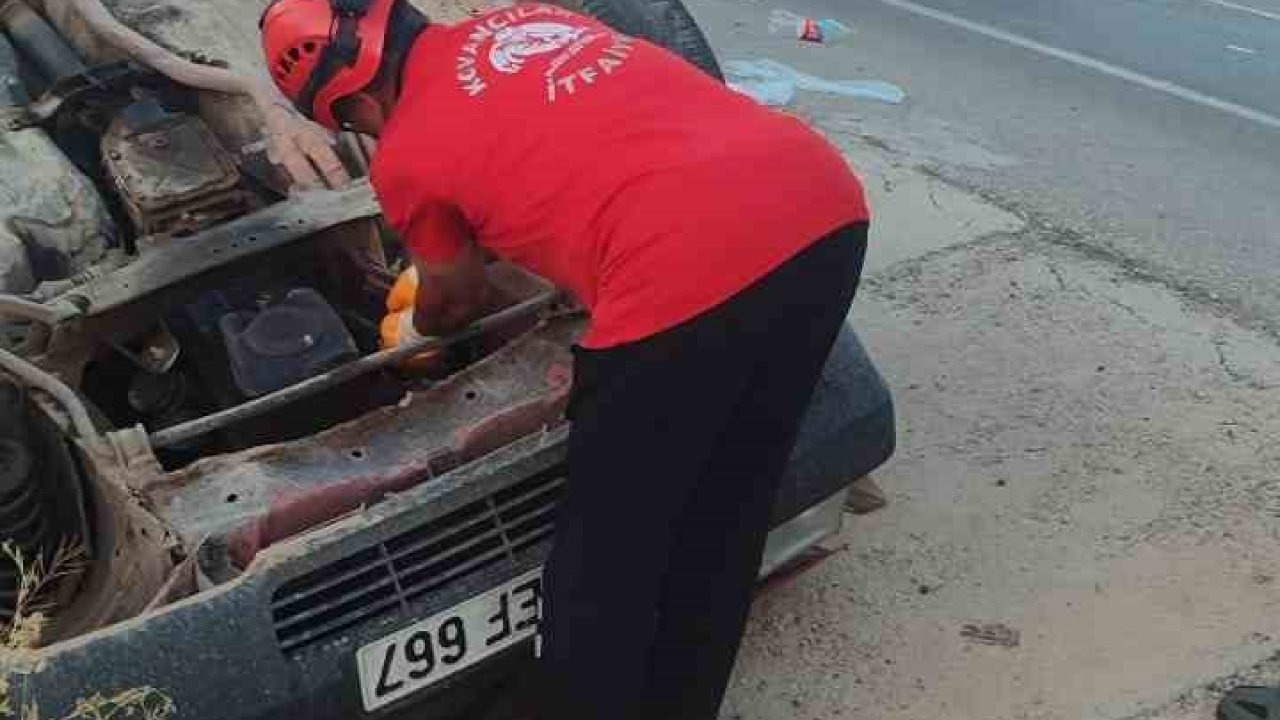 Elazığ’da otomobil takla attı: 6 yaralı
