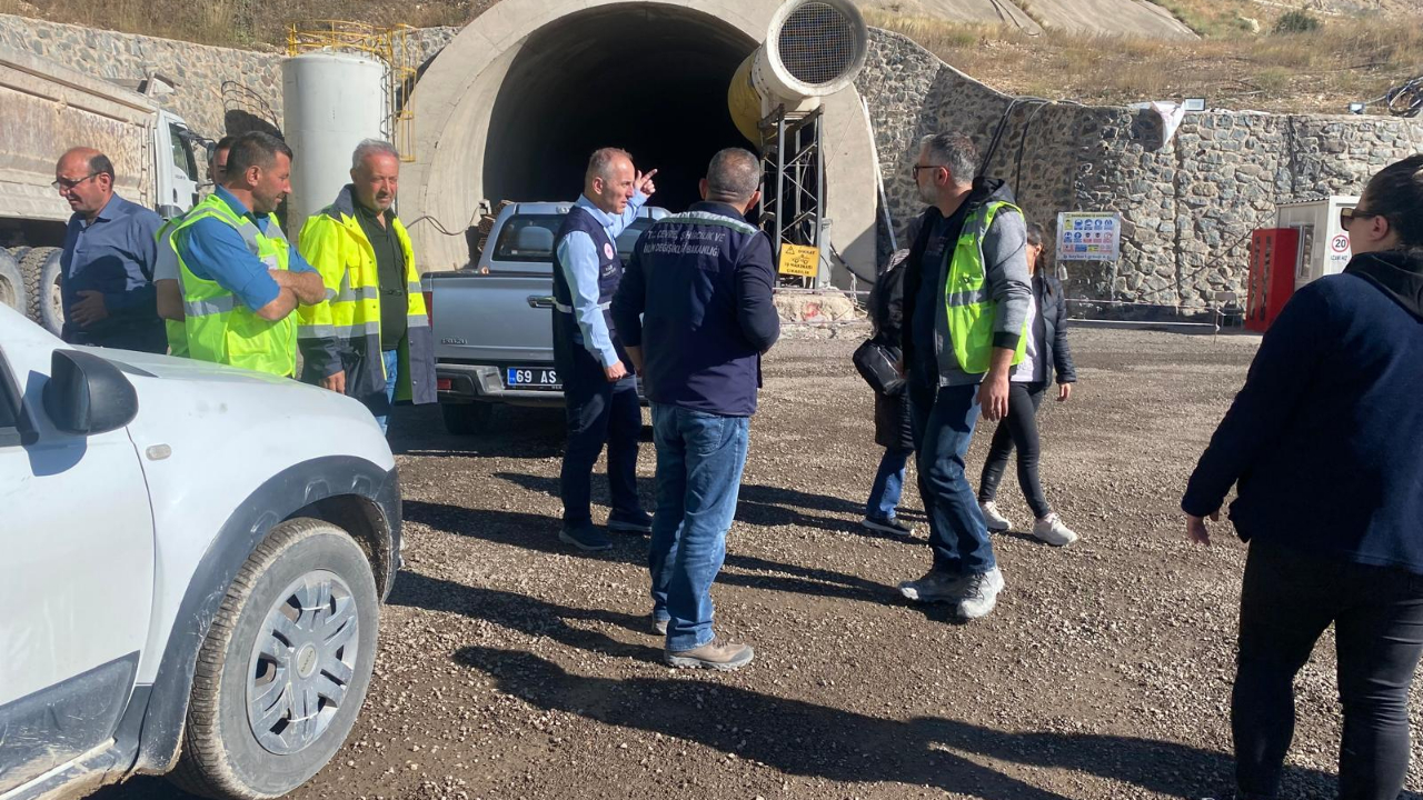 Kop Tüneli ve beton santrallerinde inceleme