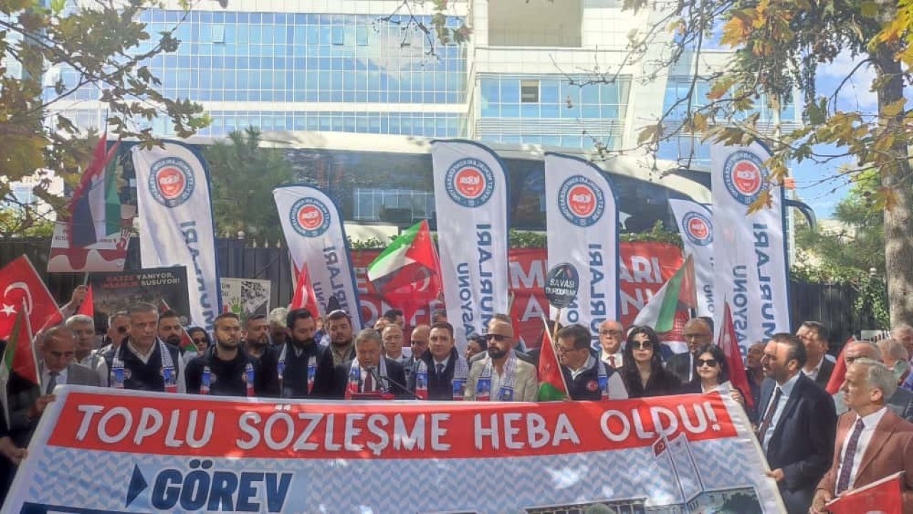 Devlet Memurları Konfederasyonu’dan TÜİK önünde toplu sözleşme eylemi