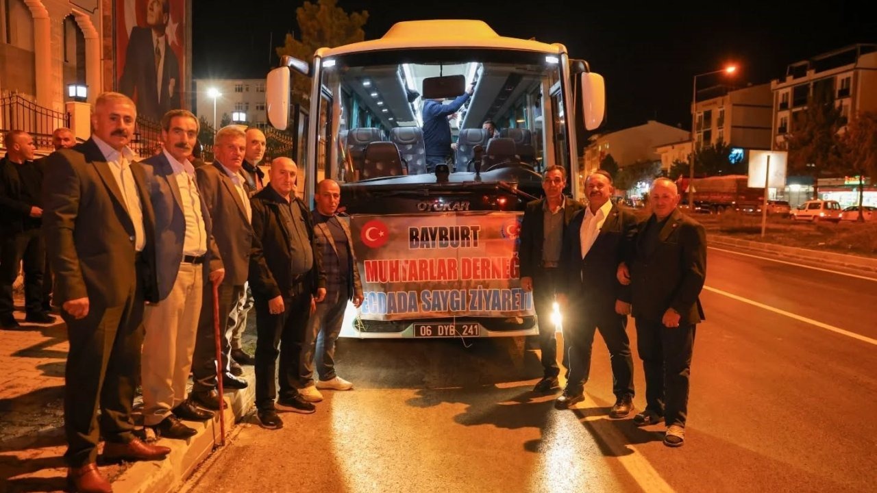 Bayburtlu muhtarlar Çanakkale’ye uğurlandı